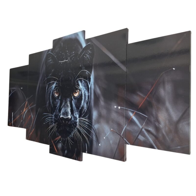 Quadro decorativo 5 partes pantera - Image 4